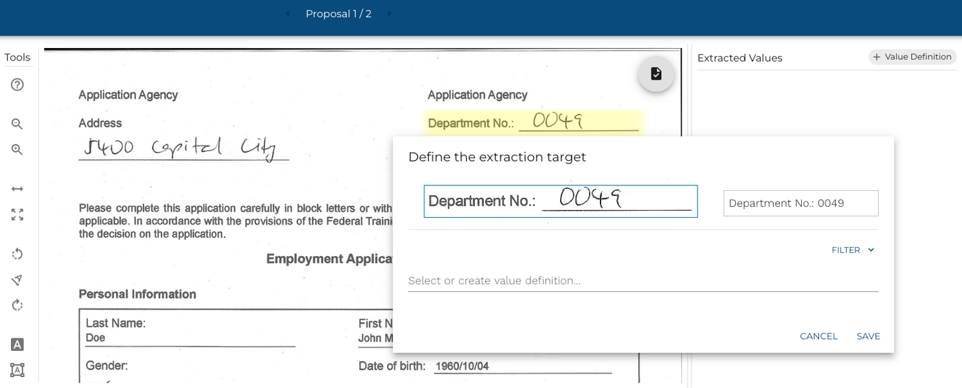 ExA Sample Value Definition