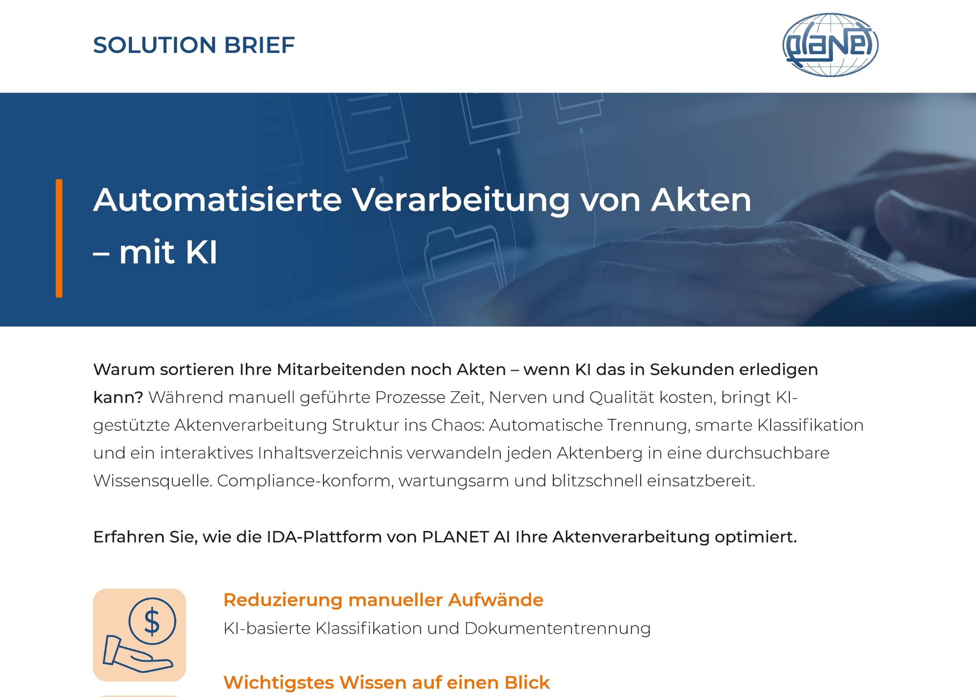 Solution Brief (DE )Automatisierte Verarbeitung von Akten mit KI