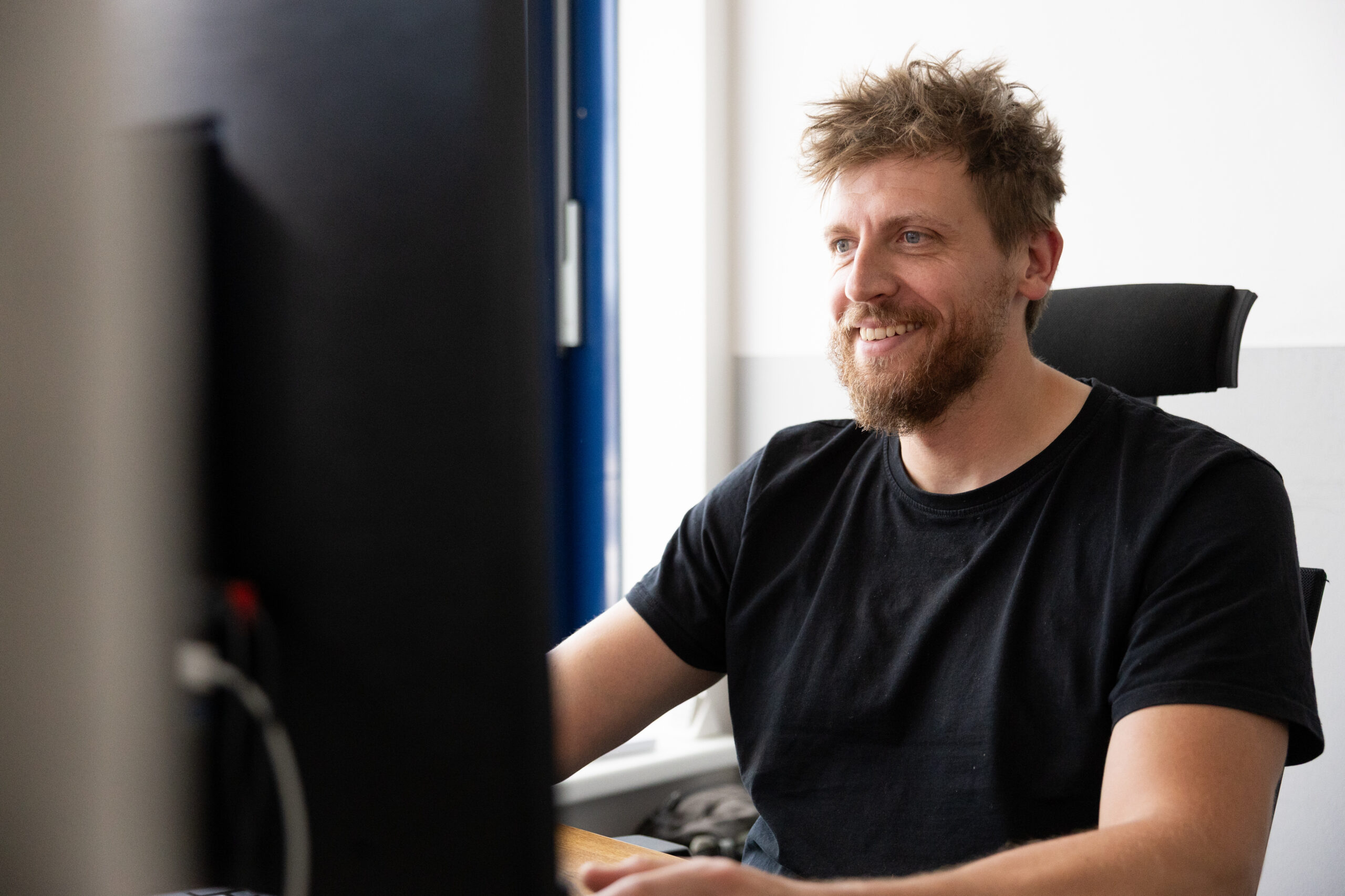 Arbeit am PC Christopher Stoffel Jahn