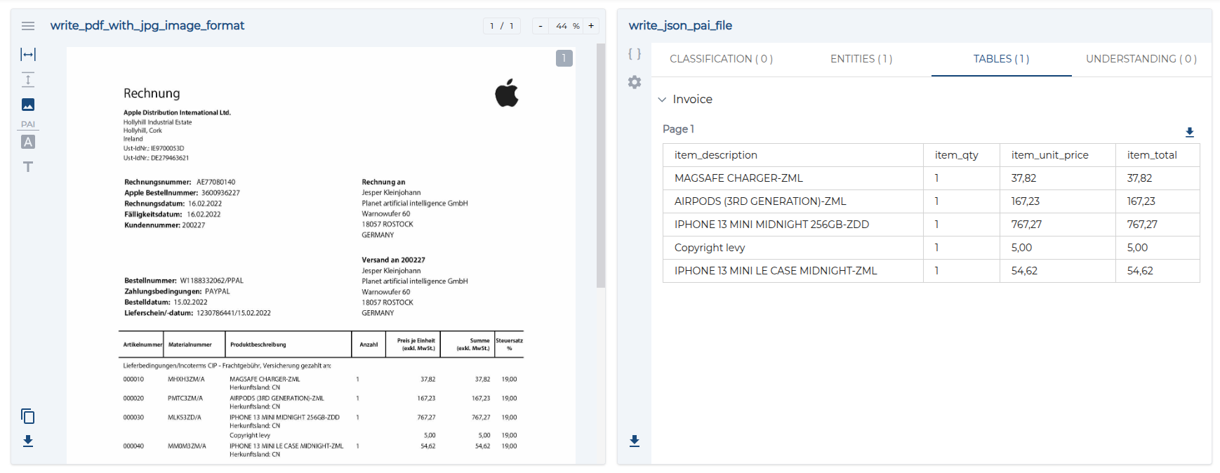 IDA 5.4 Rechnungsmodul