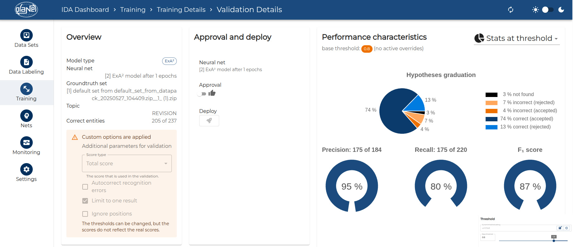 IDA 5.4 Ergebnisse Extraktion