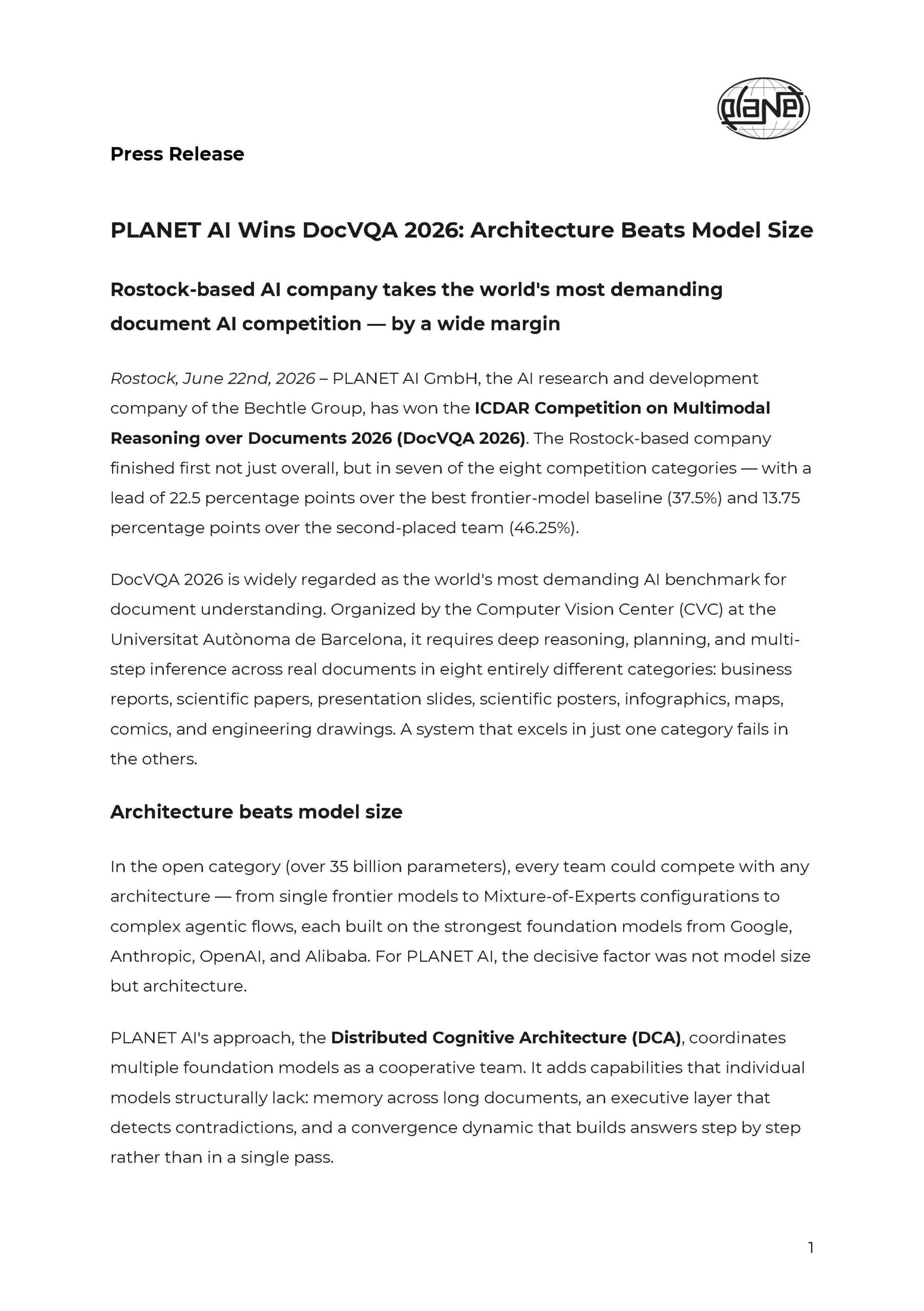 Screenshot Press Release DocVQA 2026
